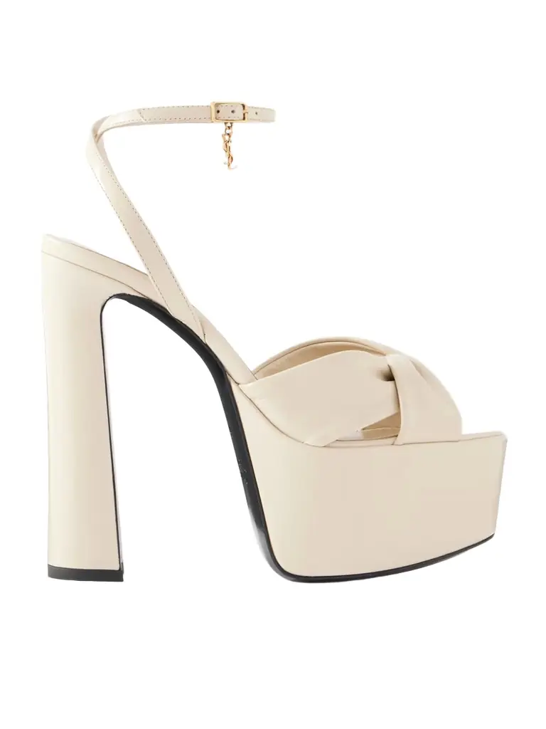Saint Laurent Franciane Leather Sandals