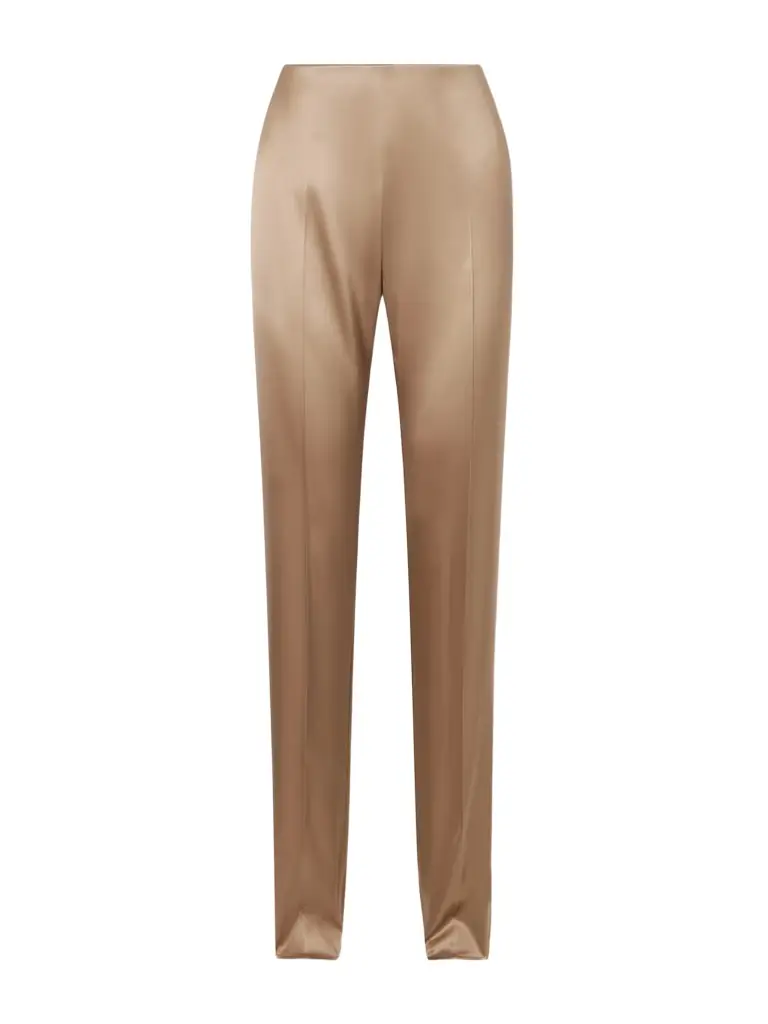 Valentino Garavani Silk-blend Duchesse Straight-leg Pants