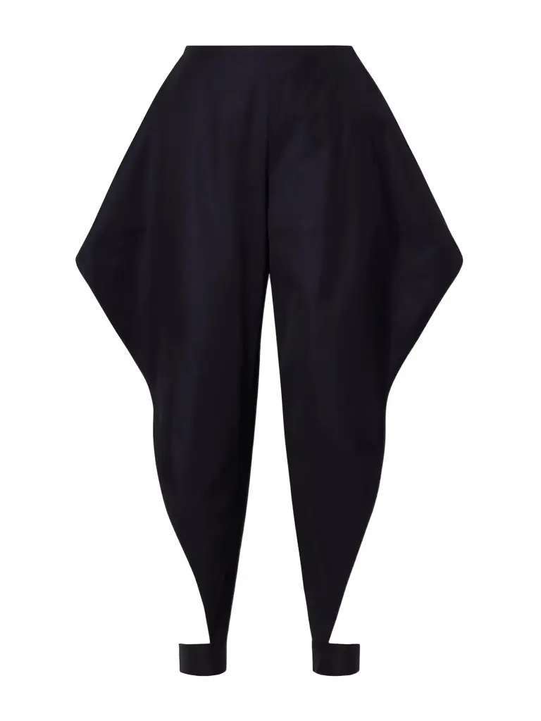 Alaïa Triangle Cotton-gabardine Wide-leg Pants