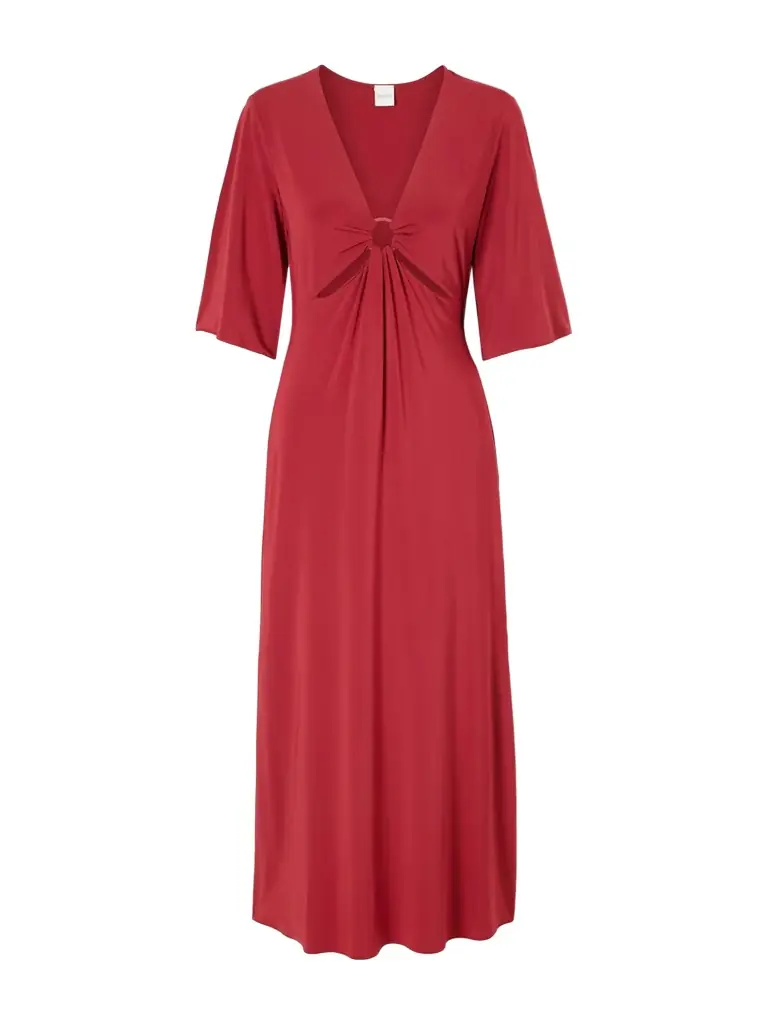 Max Mara Beachwear Ruched Cut-out Stretch-jersey Maxi Dress