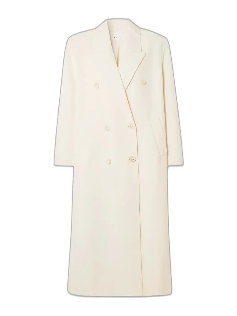 The Frankie Shop Gaia Double-breasted Wool-blend Coat