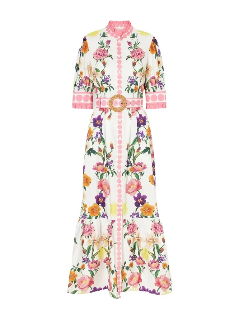 Borgo de Nor Marni Floral-print Cotton Midi Dress