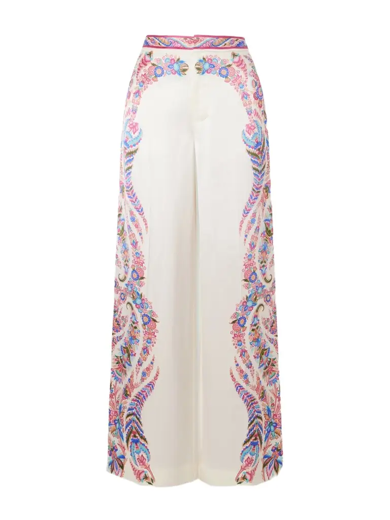 Etro Floral-print Crepe Wide-leg Pants