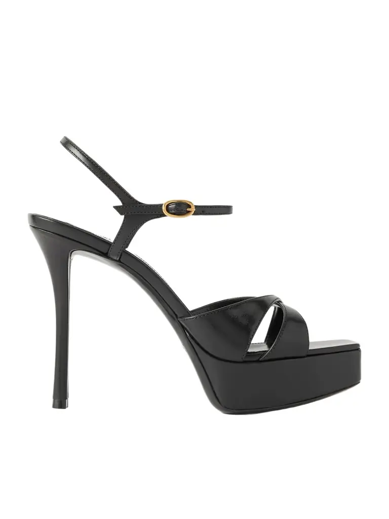 Saint Laurent Debbie Leather Platform Sandals - Women's Shoes