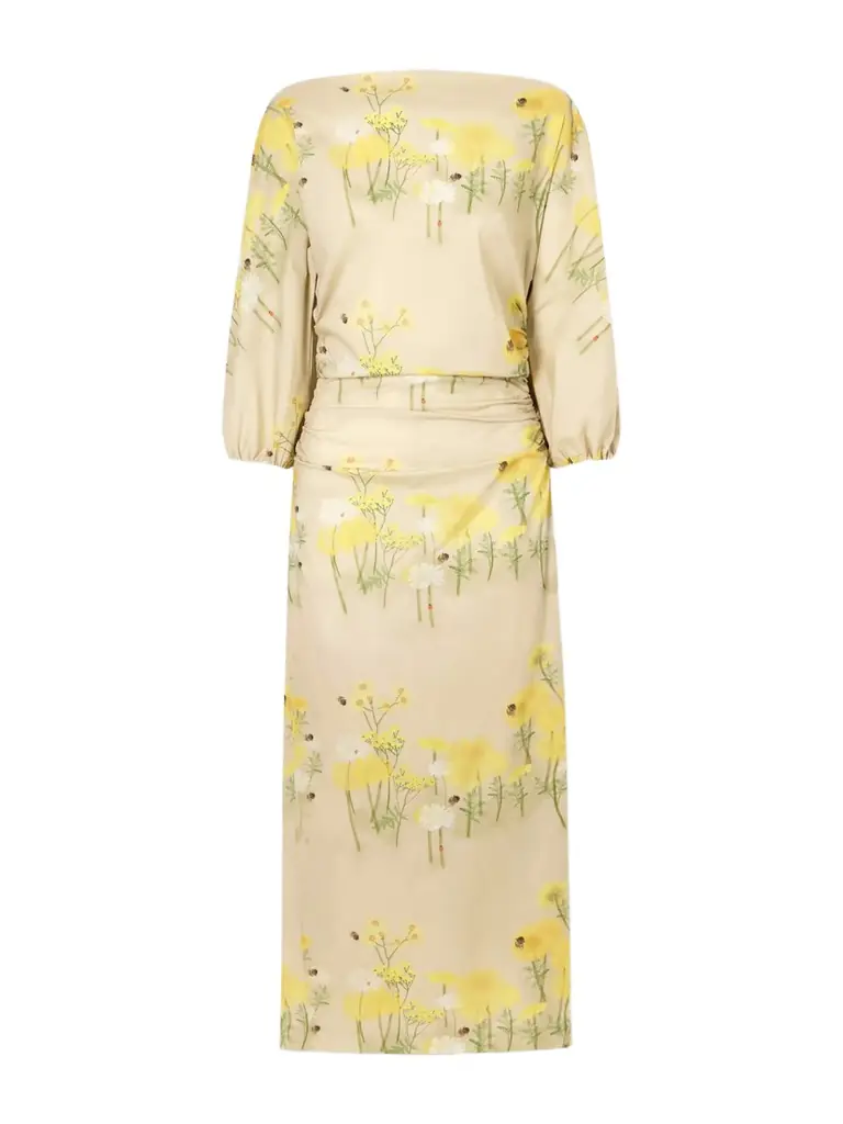 BERNADETTE Ezra Floral-print Cotton-blend Midi Dress