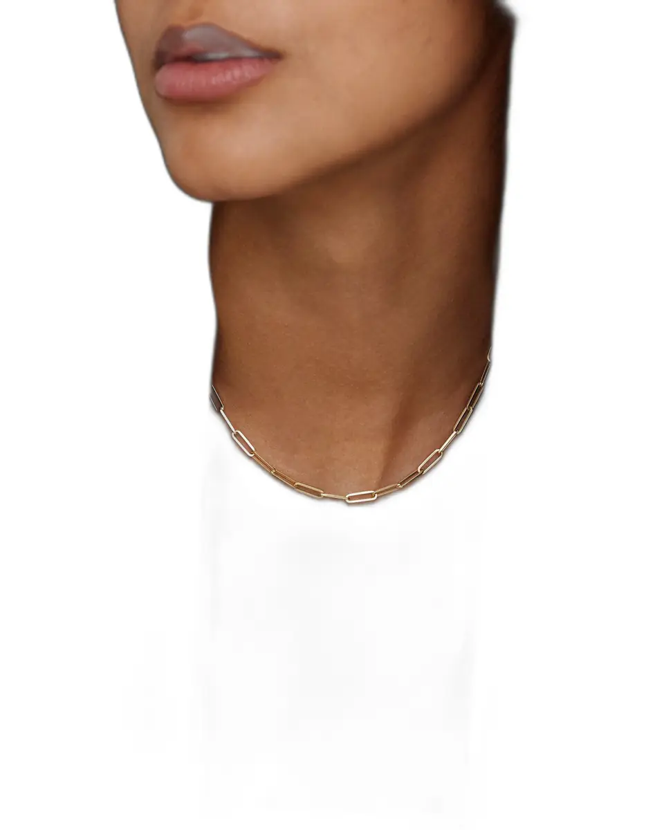 Jennifer Fisher Long Link Chain in 14K Yellow Gold