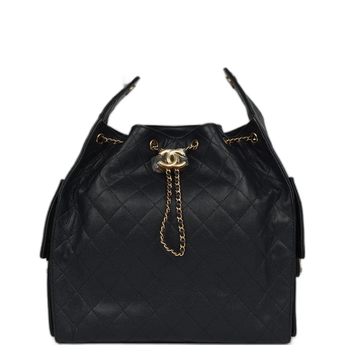 Chanel Chanel Medium 25 Hobo Bag Dark Navy Caviar Antique Gold Hardware