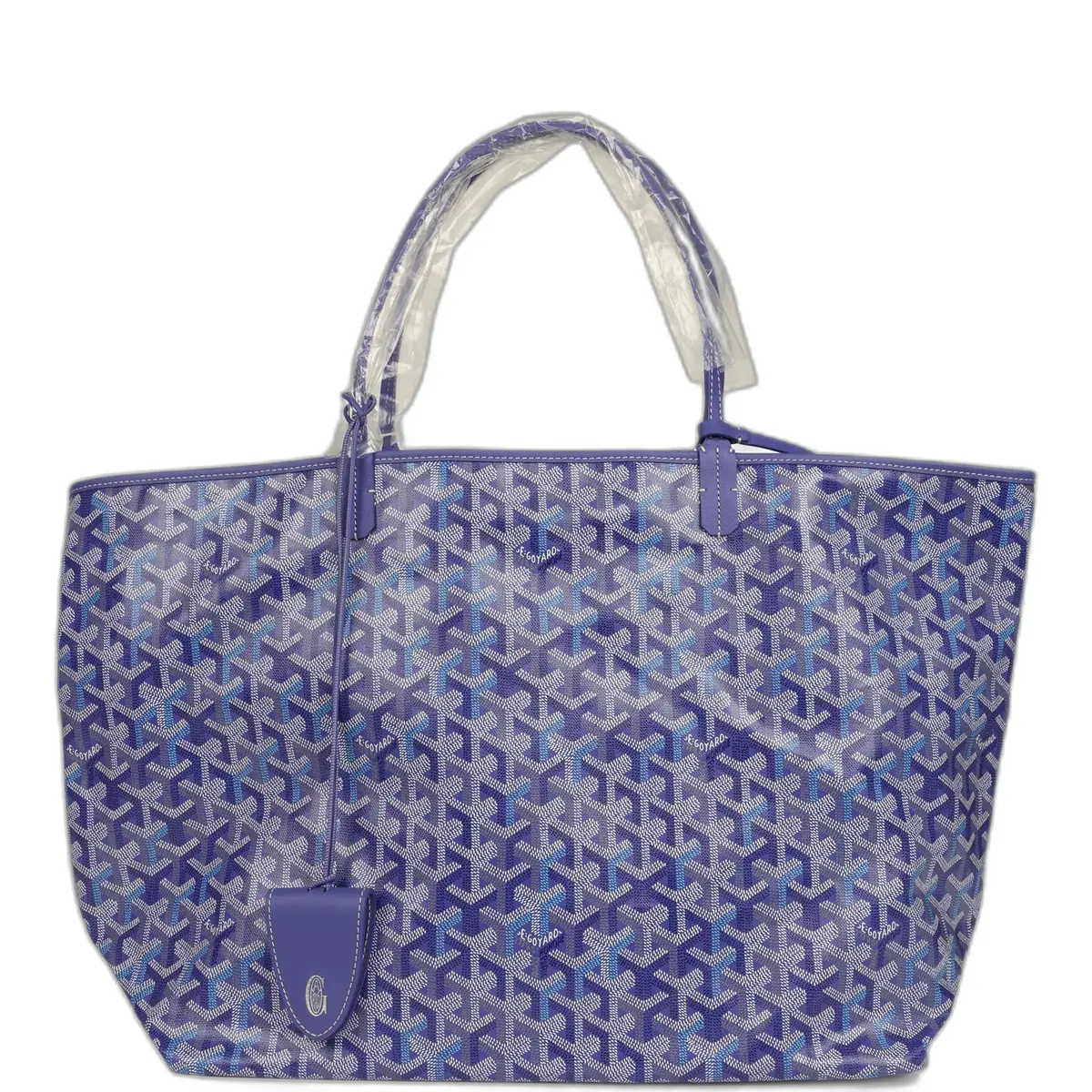 goyard Goyard Goyardine Blueberry Purple Saint Louis GM Tote Palladium Hardware