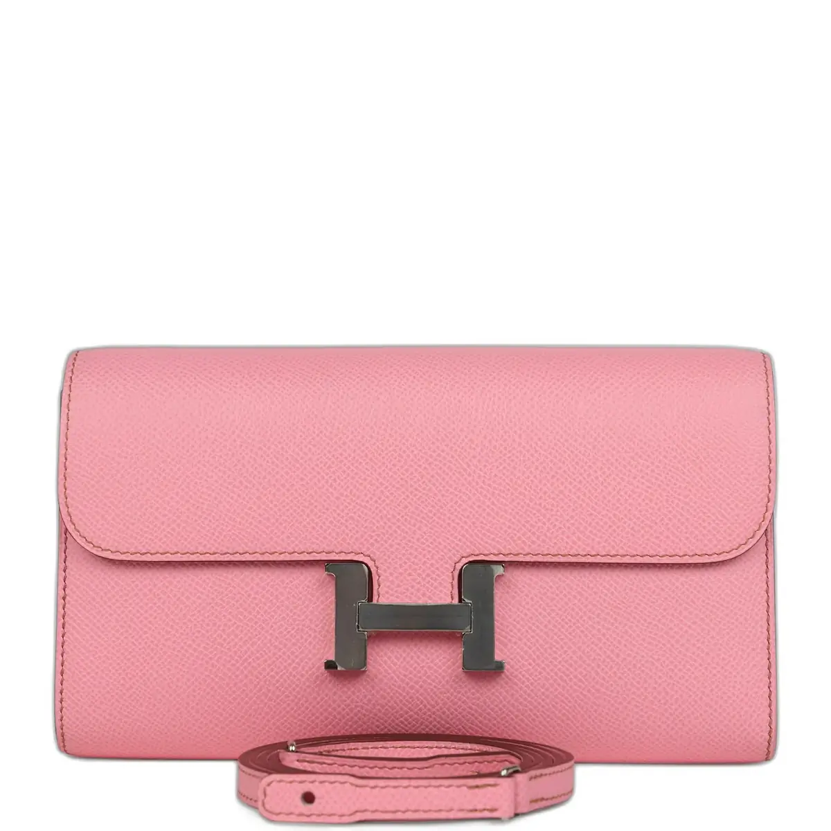 hermes Hermes Constance Wallet To Go Bubblegum Epsom Palladium Hardware