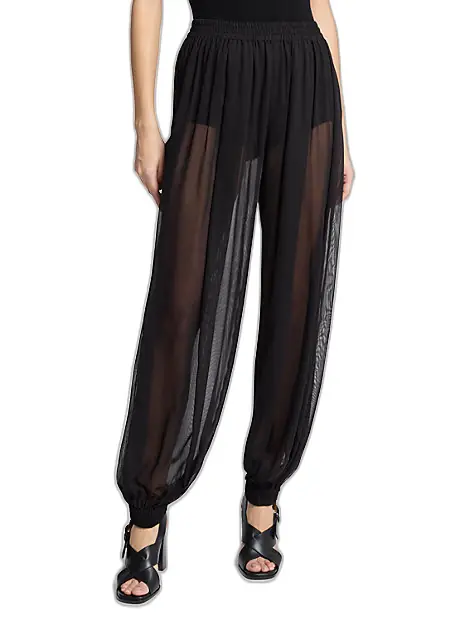 Michael Kors Collection Silk Voile Sarouel Pants