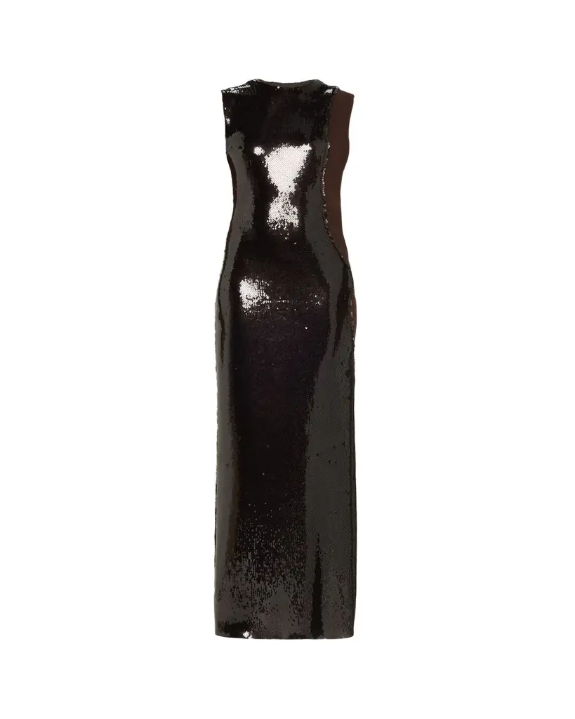 Christopher Esber Opaline Sequin Cut-Out Dress