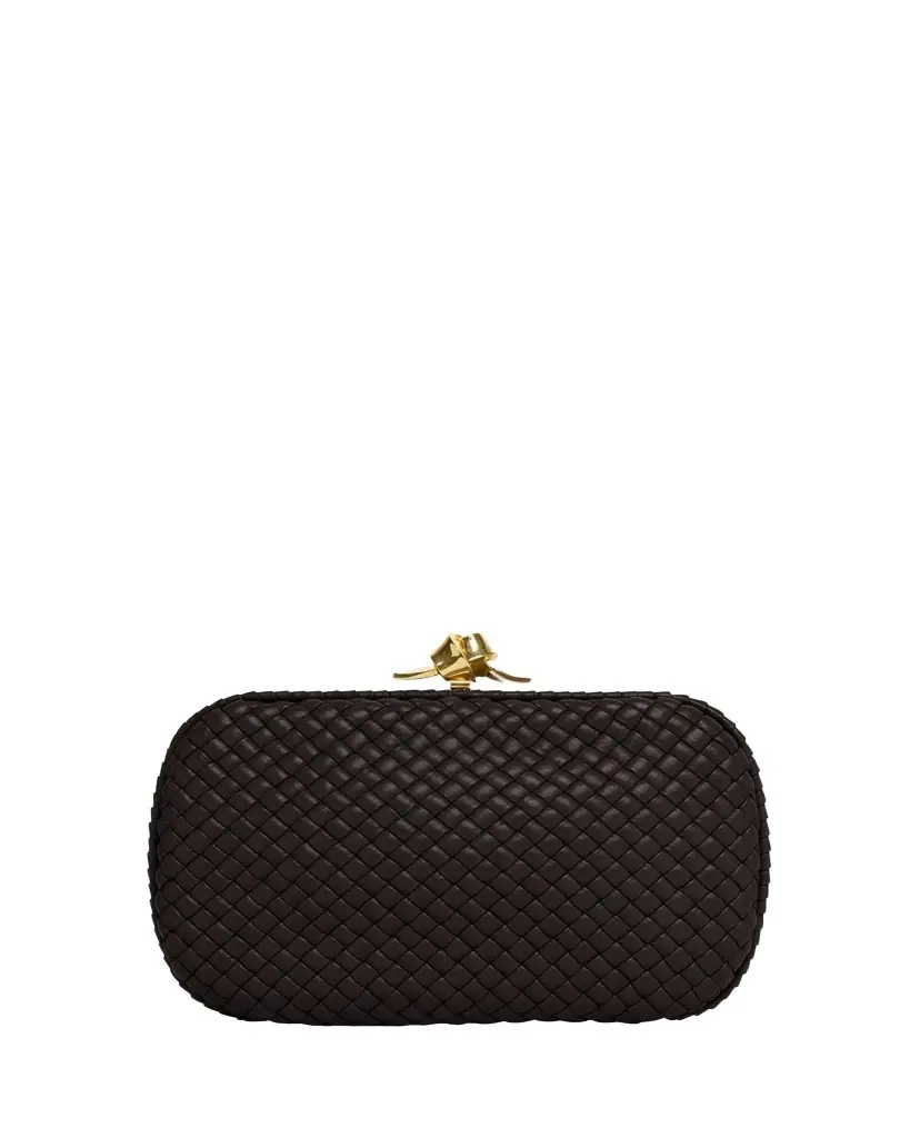 Bottega Veneta Padded Leather Sculptural Knot Clutch Bag