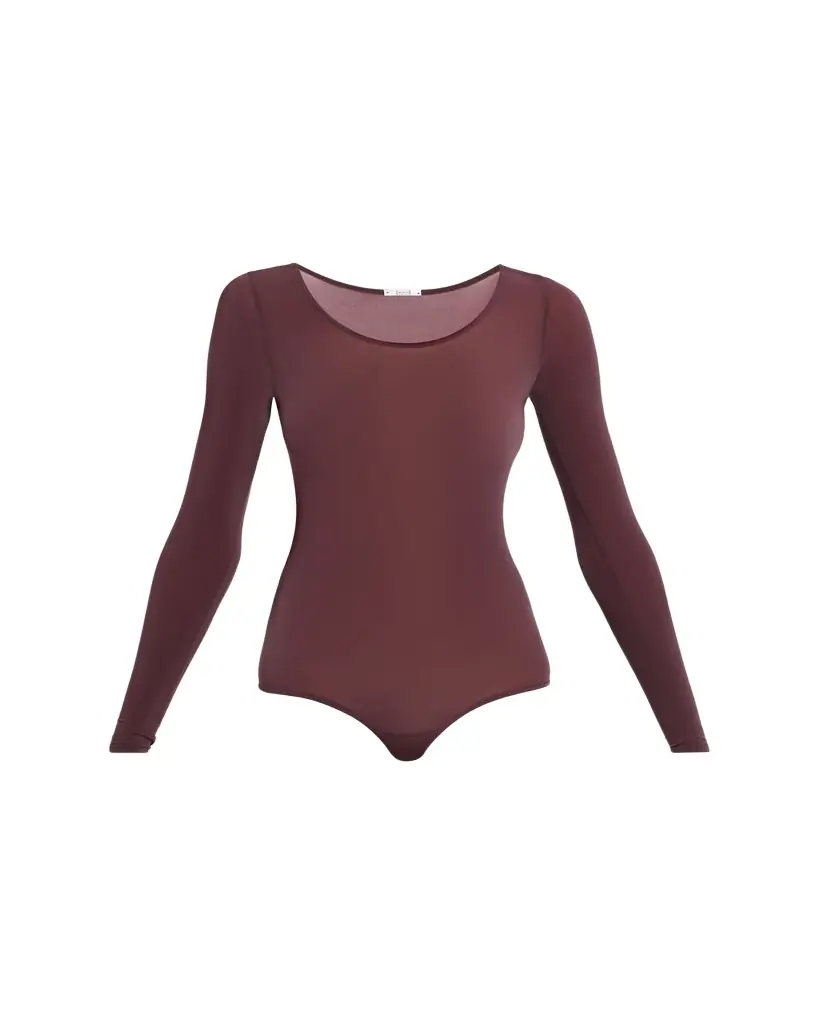 Wolford Buenos Aires Long-Sleeve Semi-Sheer Bodysuit
