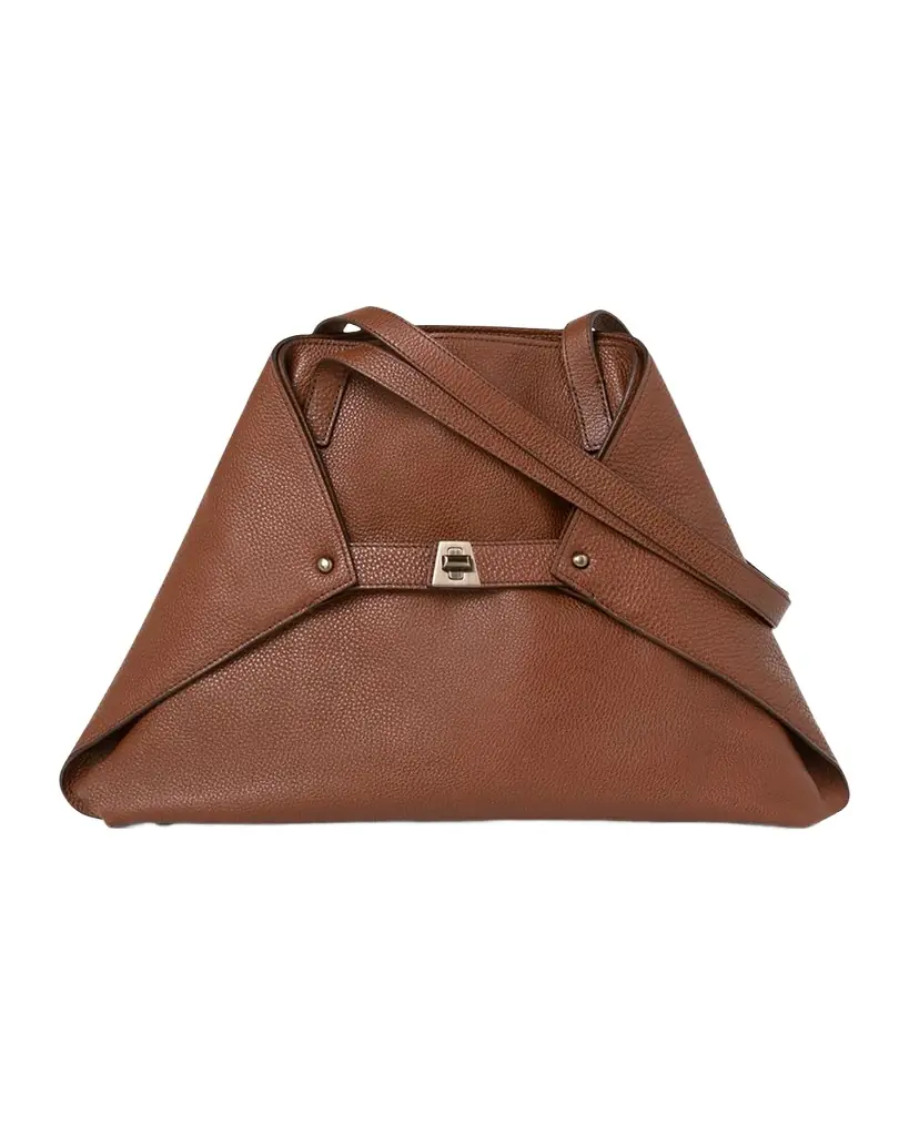 Akris Ai Small Leather Shoulder Tote Bag
