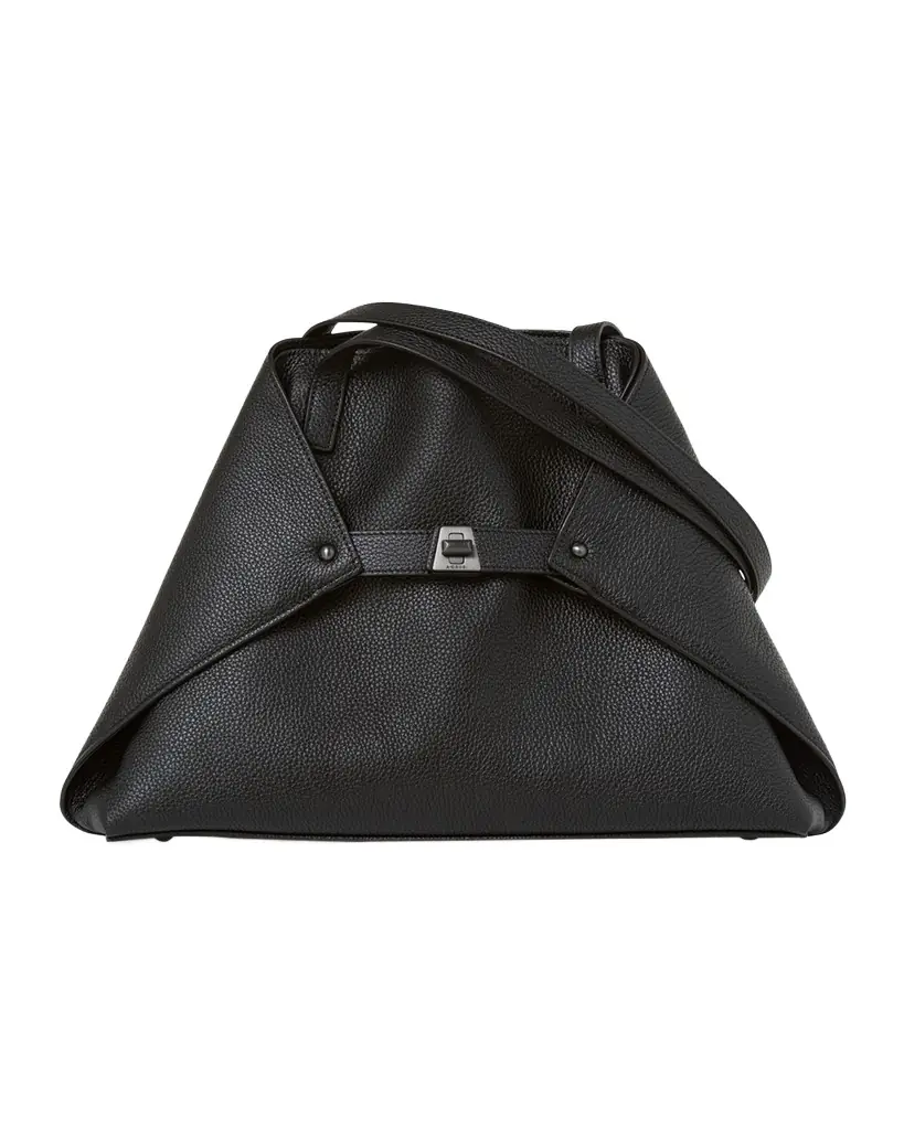 Akris Ai Small Leather Shoulder Tote Bag