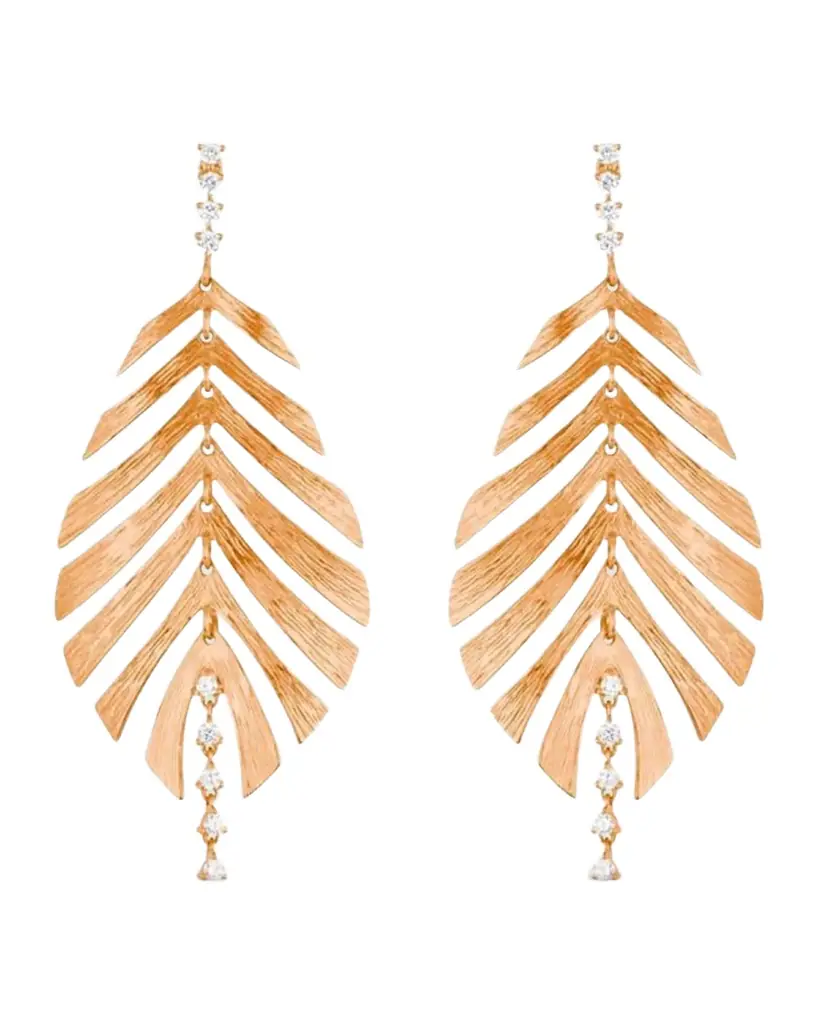 Hueb 18K Pink Gold Bahia Earrings with Diamonds