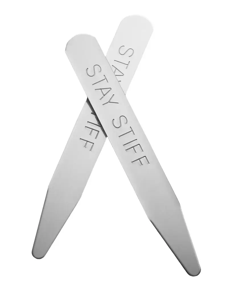 Link Up Men 's Brass Stay Stiff Collar Stays