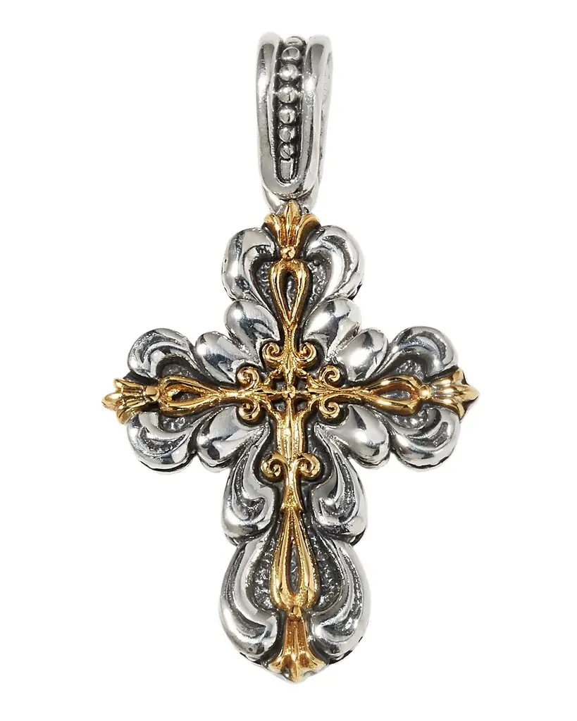 Konstantino Two-Tone Cross Pendant