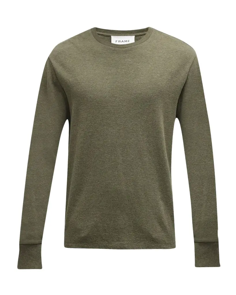 FRAME Men 's Duo Fold Cotton Crew Sweater