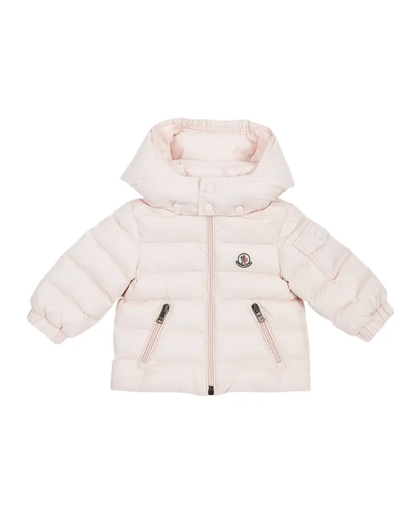 Moncler Girl 's Jules Logo Patch Jacket, Size 12M-3