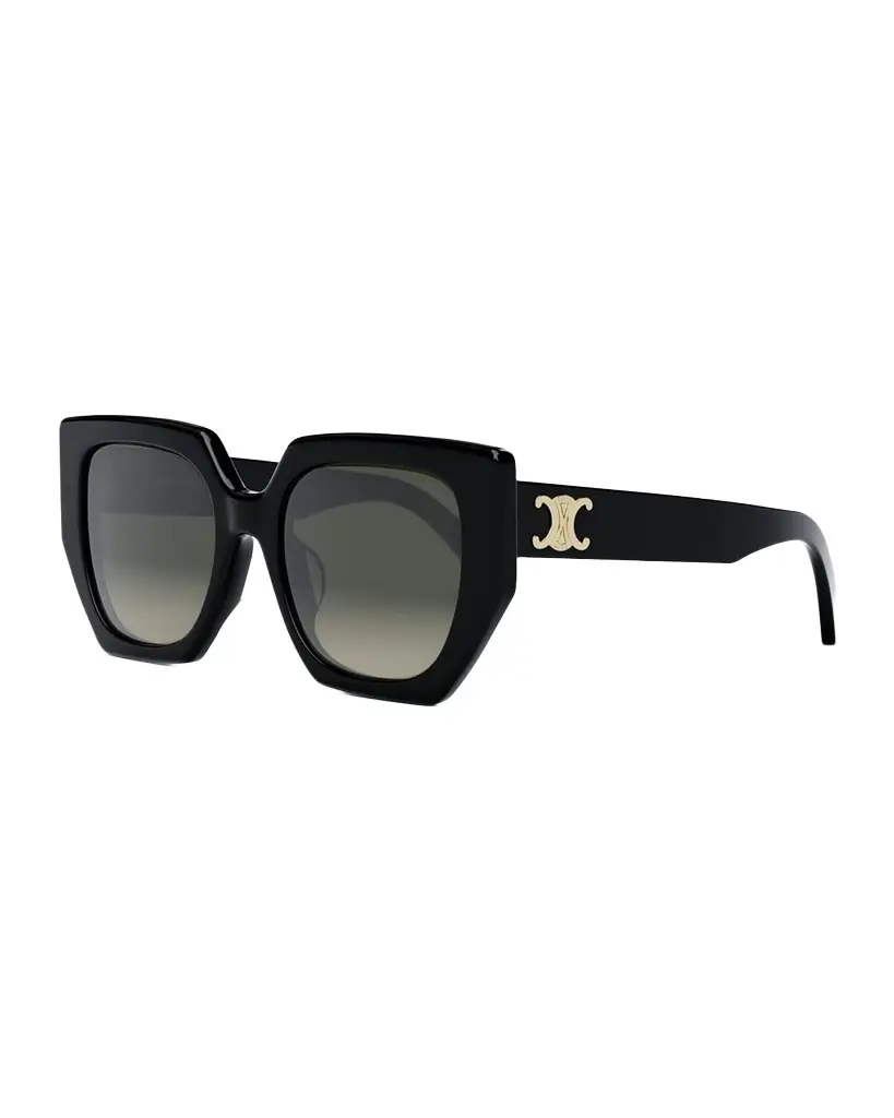 Celine Triomphe Logo Acetate Butterfly Sunglasses