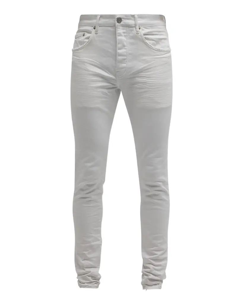 PURPLE Men 's P001 Optic White Skinny Jeans