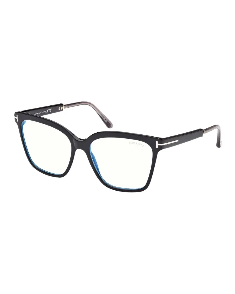 TOM FORD Blue Blocking Two-Tone Acetate Square Glasses