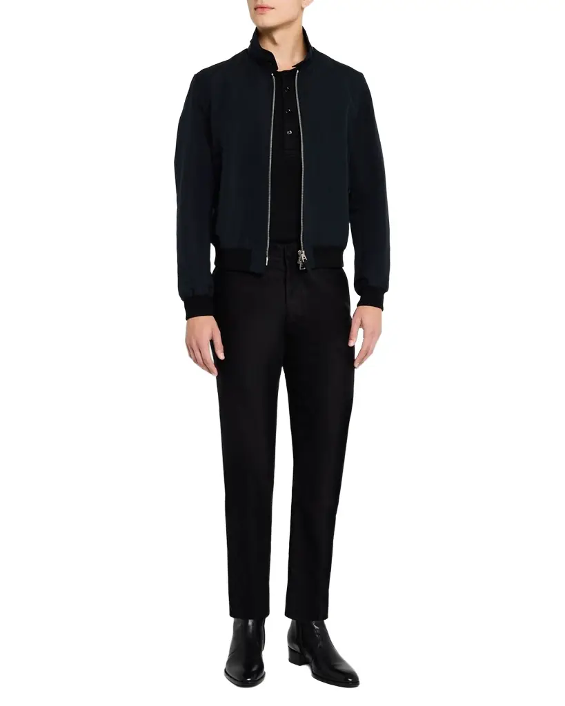 TOM FORD Men 's Harrington Fine Poplin Blouson Jacket