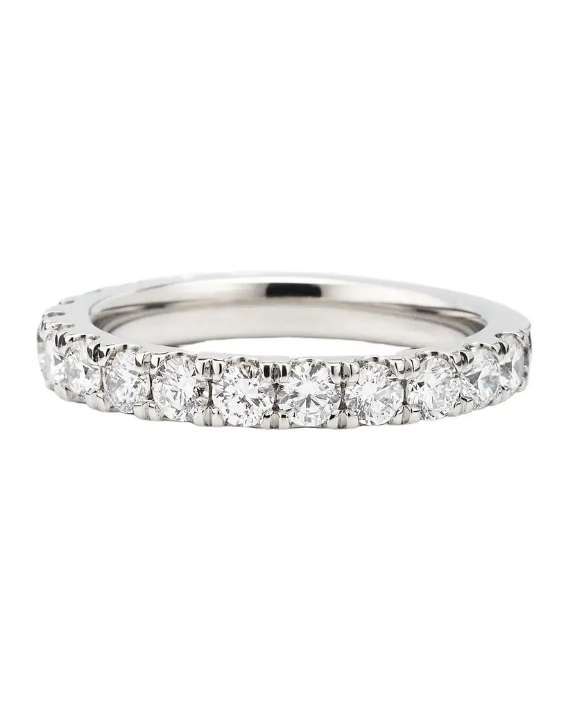 Neiman Marcus Lab Grown Diamonds Lab Grown Diamond Platinum Round-Cut Eternity Ring, Size 7.5, 1.4ctw