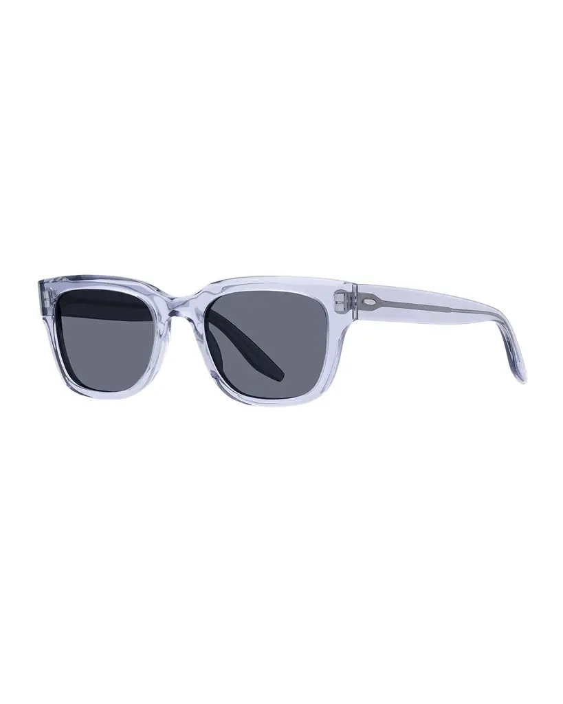 Barton Perreira Men 's Stax Clear Plastic Rectangle Sunglasses