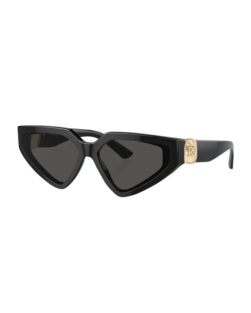 Dolce & Gabbana DG Crossed Logo Acetate & Plastic Cat-Eye Sunglasses