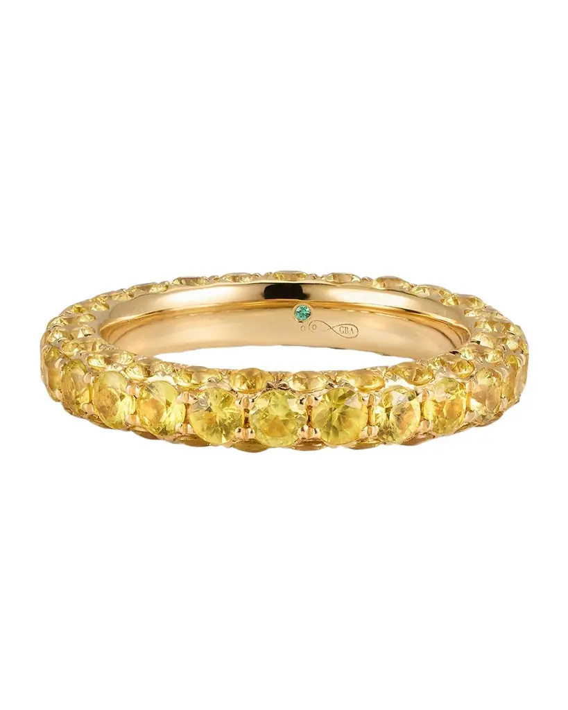 Graziela Gems 18K Yellow Gold Tsavorite 3-Sided Ring