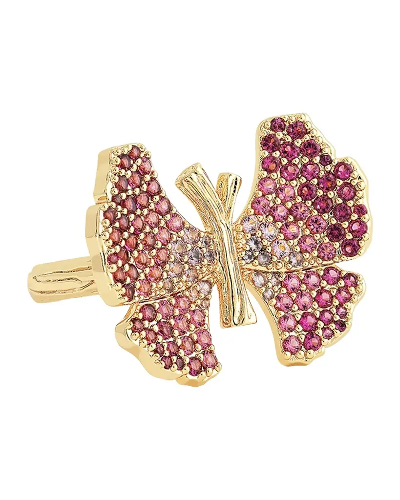 Anabel Aram Jewelry Cubic Zirconia Butterfly Ring