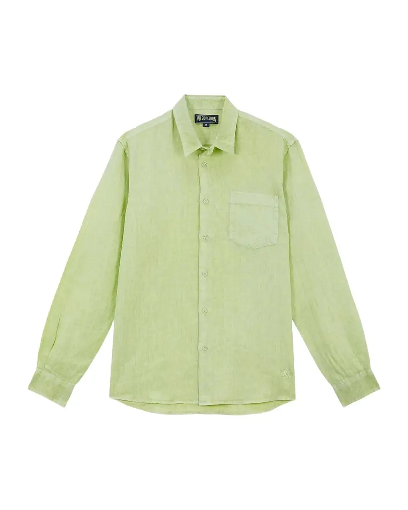 Vilebrequin Men 's Mineral-Dyed Linen Shirt