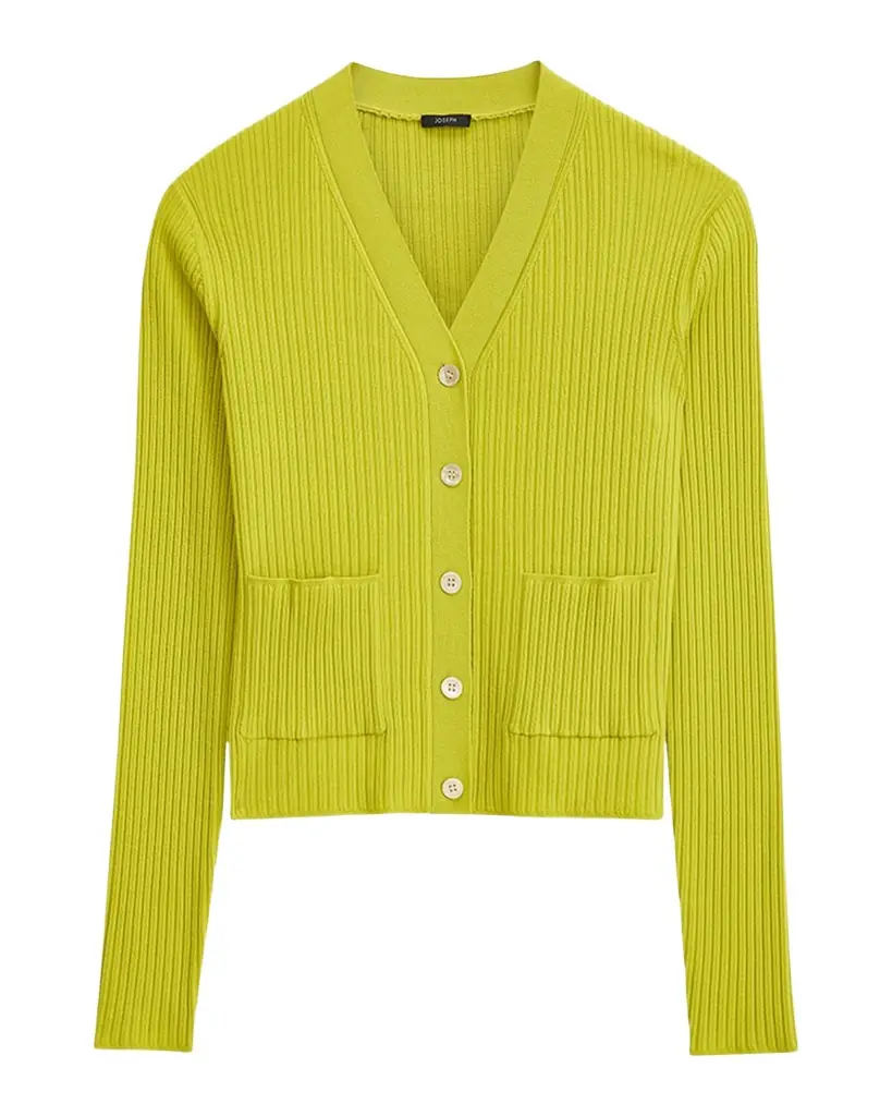 Joseph Ribbed Merino Wool Cardigan