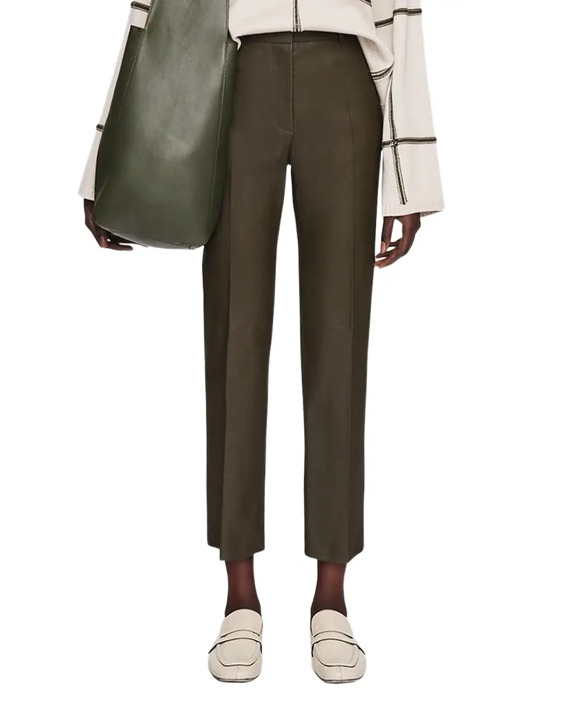 Joseph Coleman Cropped Stretch Leather Pants