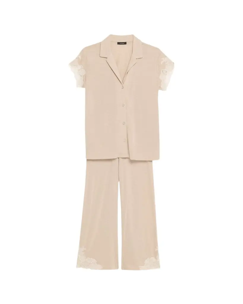 Natori Luxe Shangri-La Short-Sleeve Pajama Set