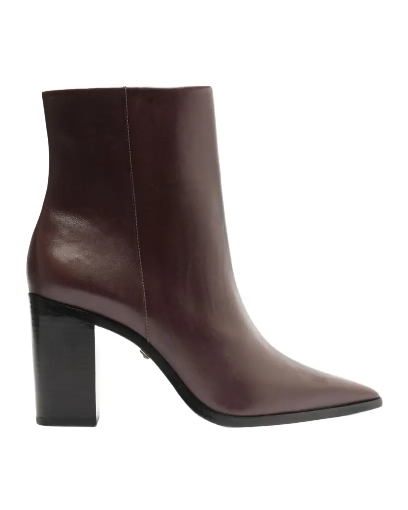 Schutz Mikki Leather Block-Heel Booties