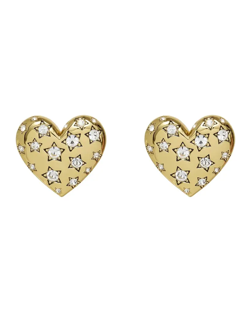 Lele Sadoughi Celestial Heart Button Earrings