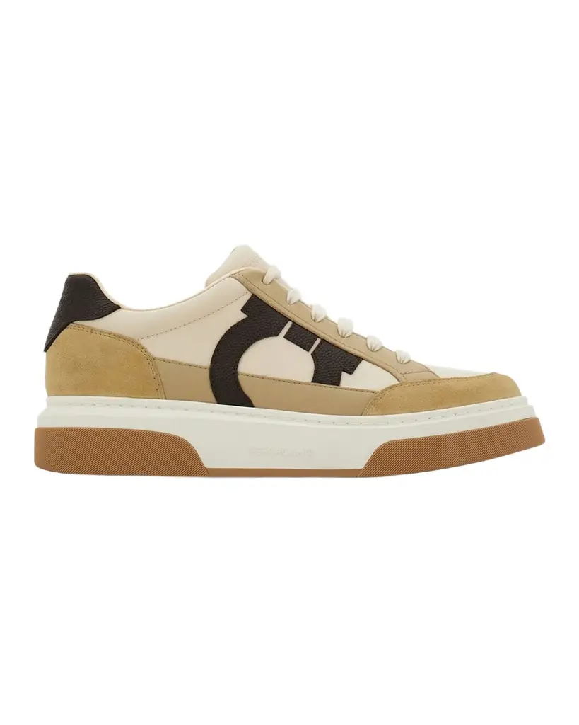 Ferragamo Men 's Cassina Gancio Low-Top Sneakers
