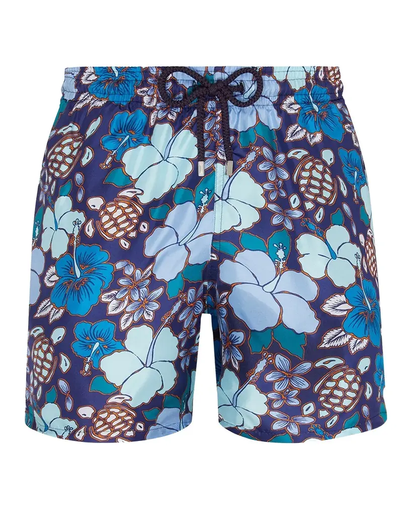 Vilebrequin Men 's Floral Turtle Swim Shorts