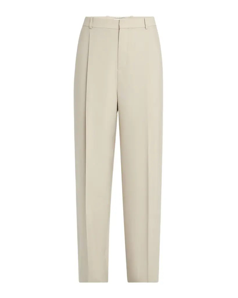 Saint Laurent Men 's Pleated Wool-Silk Trousers