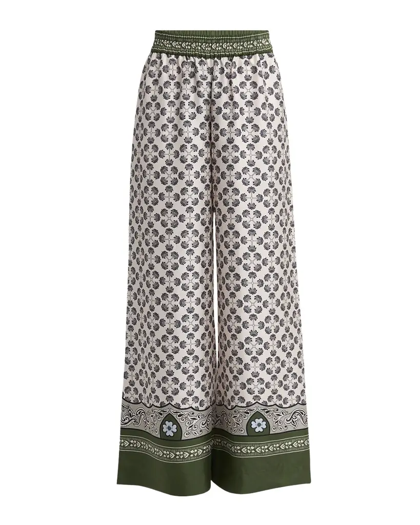 La DoubleJ Silk-Twill Wide-Leg Palazzo Pants