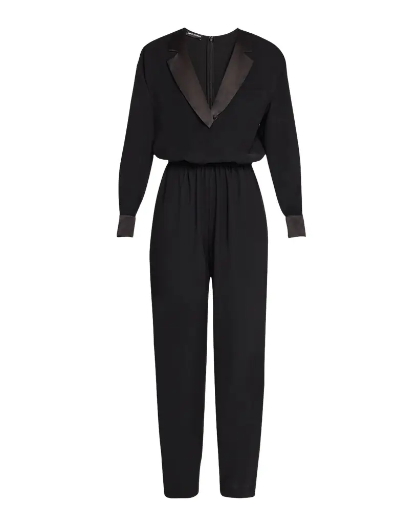 Emporio Armani Tapered Blouson Tuxedo Jumpsuit