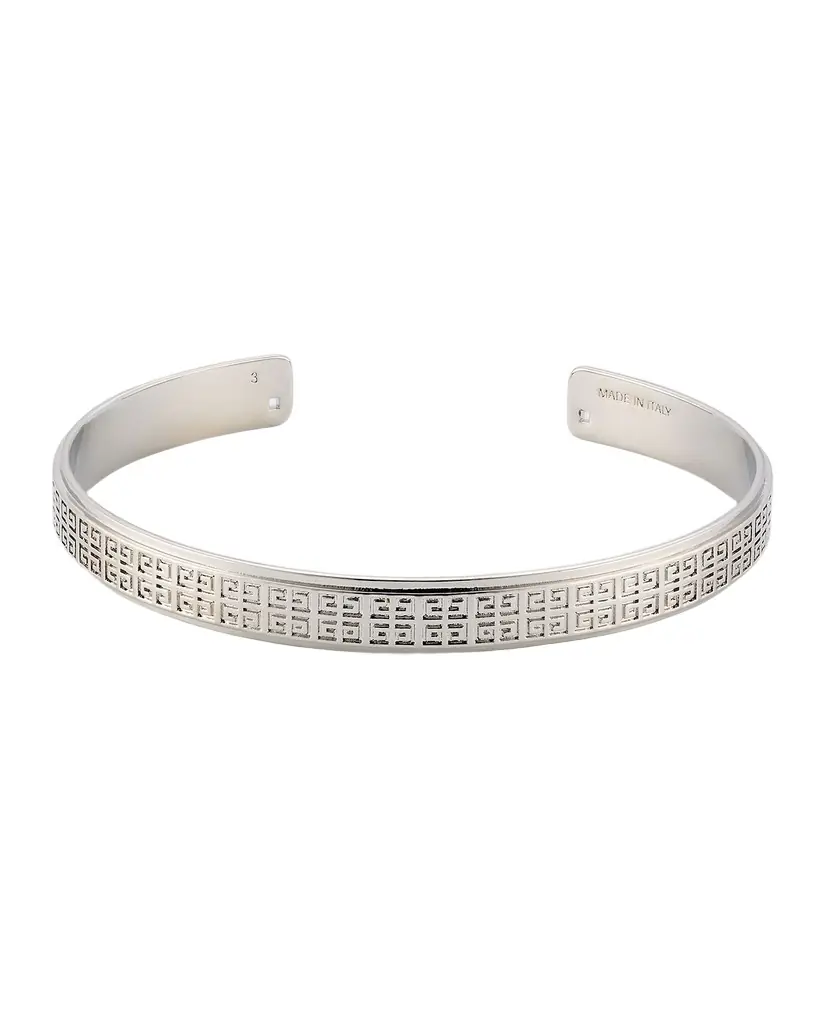 Givenchy Men 's Silvery 4G Allover Bracelet