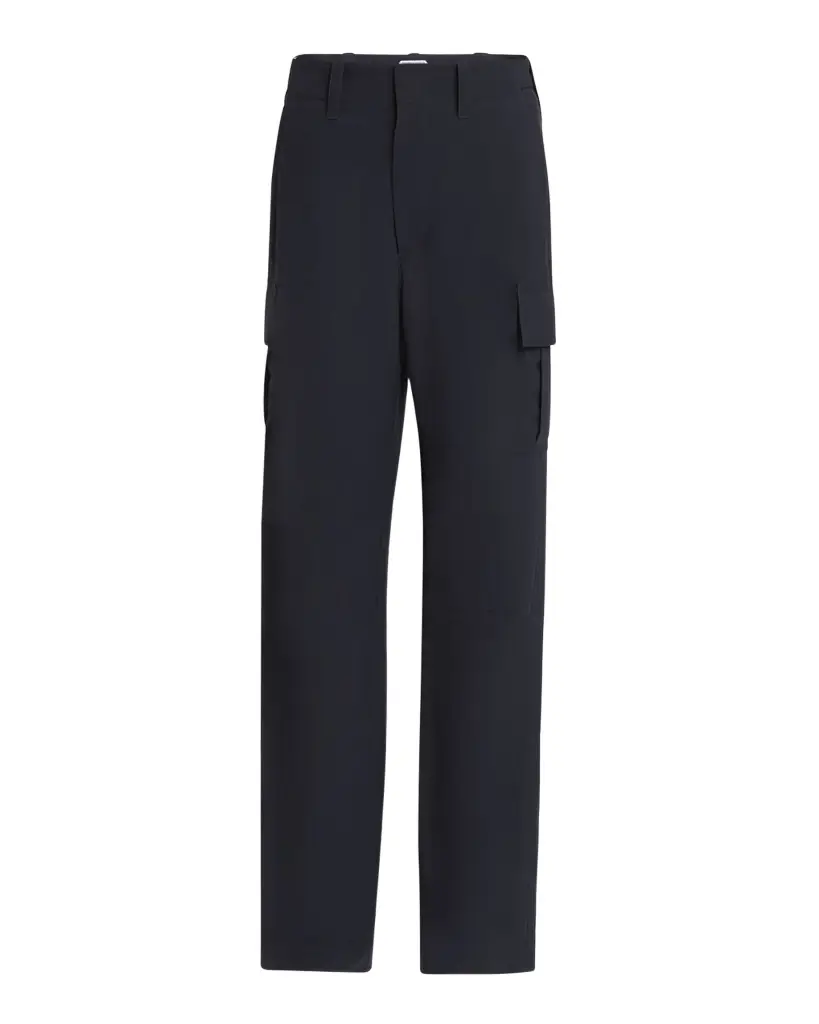 Bottega Veneta Cargo Fine Wool Wide Leg Trousers