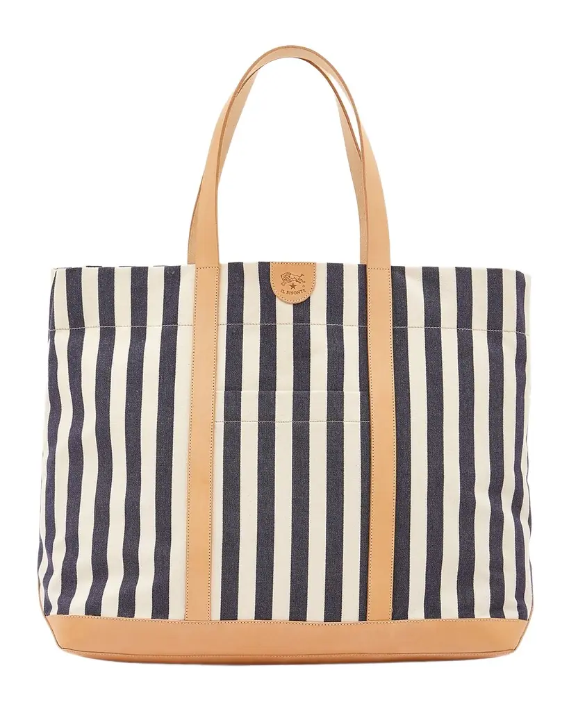 Il Bisonte Caramella Large Canvas Shopper Tote Bag