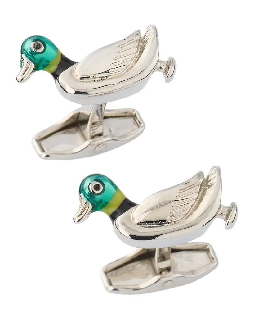Link Up Men 's Mallard Duck Cufflinks