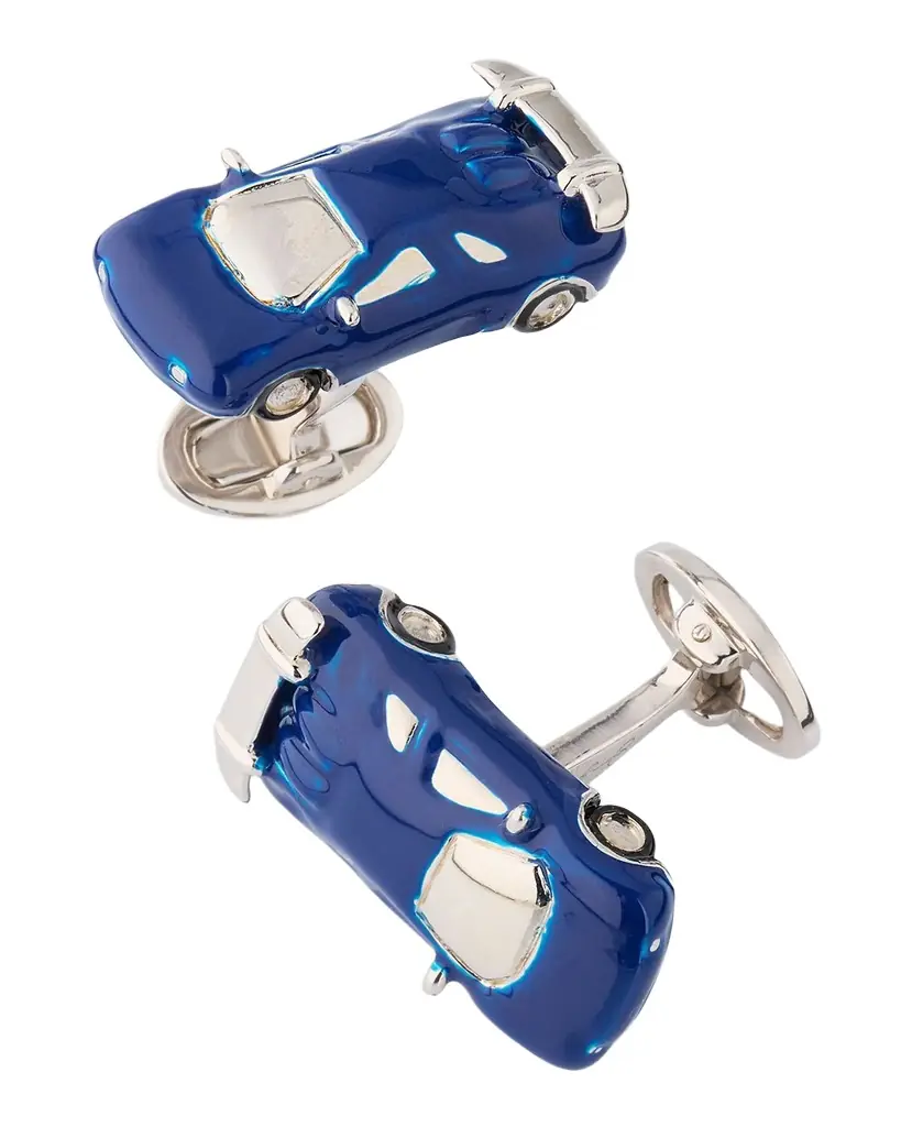 Jan Leslie Men 's Race Car Sterling Silver Cufflinks
