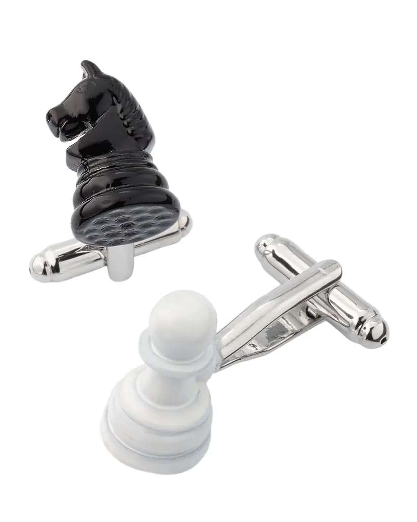 Link Up Men 's Chess Piece Cufflinks